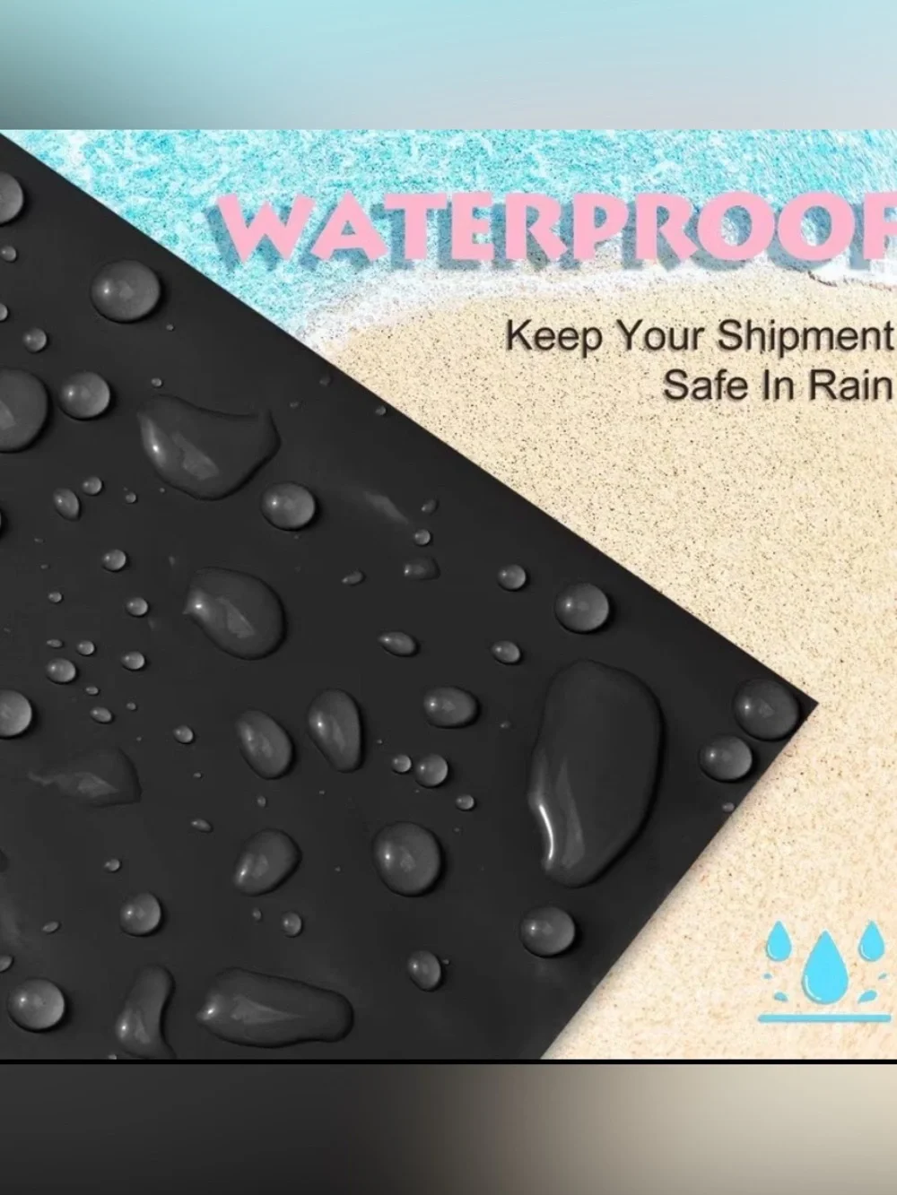 40ct Shipping Package ~ 10-Black & 10 Blue 12”x16” Poly Mailers ~ 25-TY Stickers